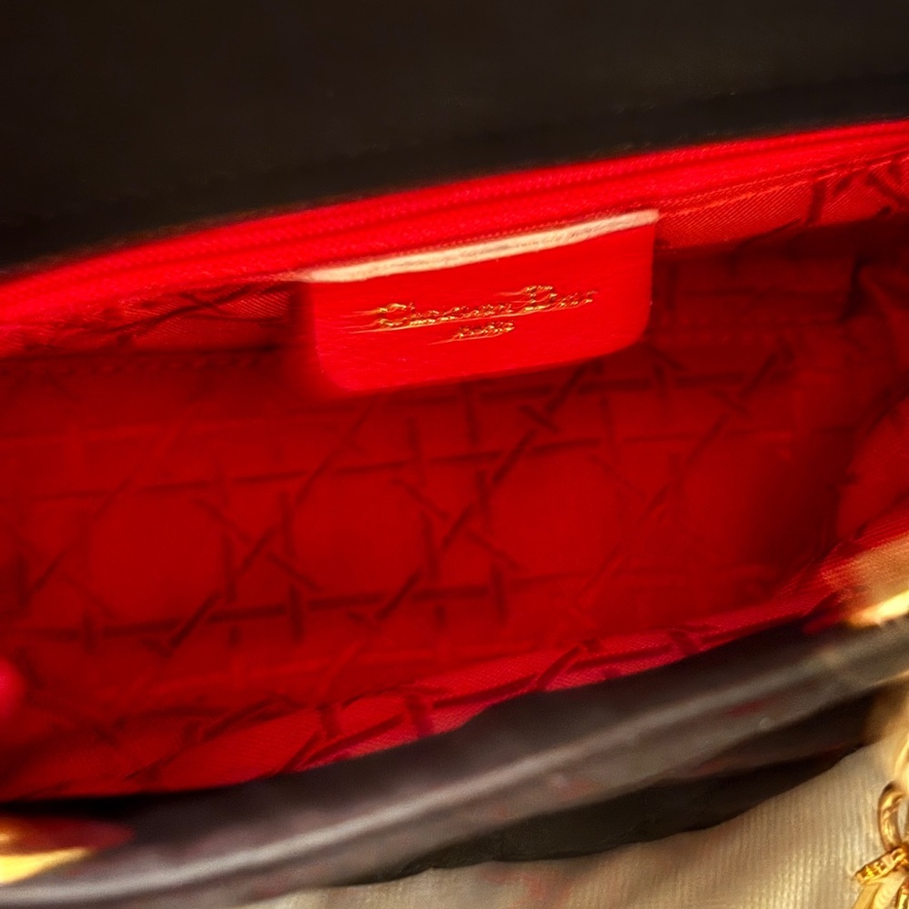 Beautiful vintage mini Lady Dior Cannage nylon two way bag with COA. - Picture 11 of 16